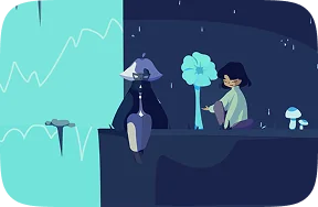 Undertale & Sky — иллюстрация